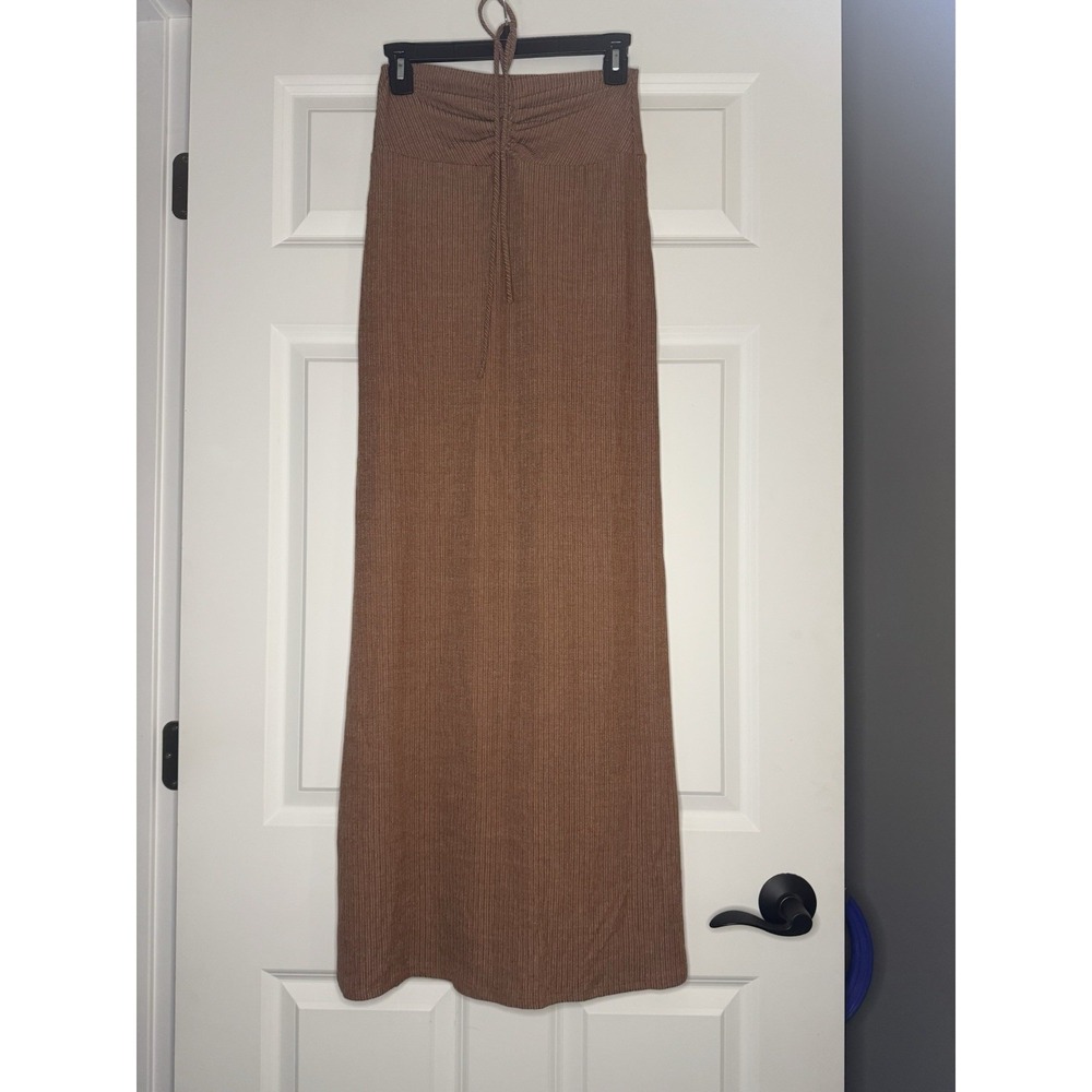 Willow And Root Halter Dress Brown White Mix Medium